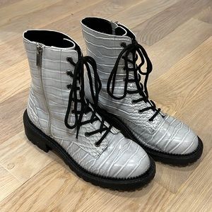 ASOS Gray & Black Combat Booties